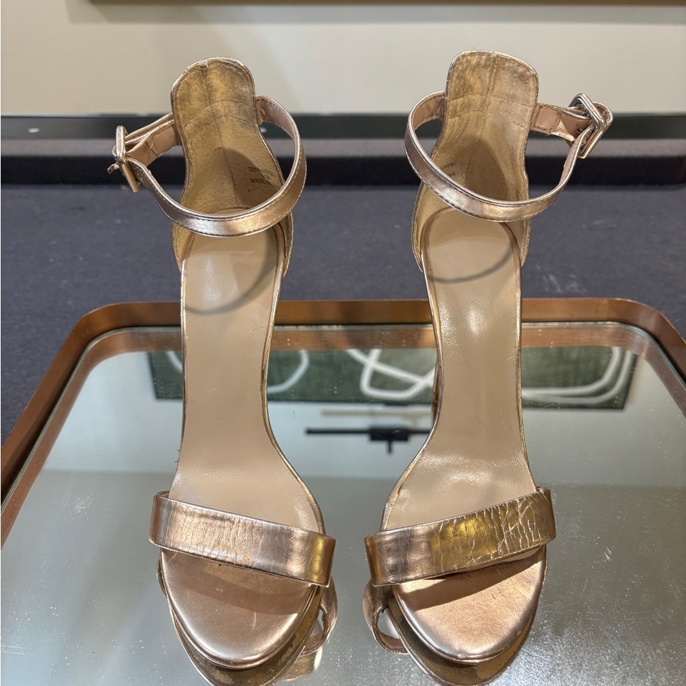 Topshop Metallic Gold Heels